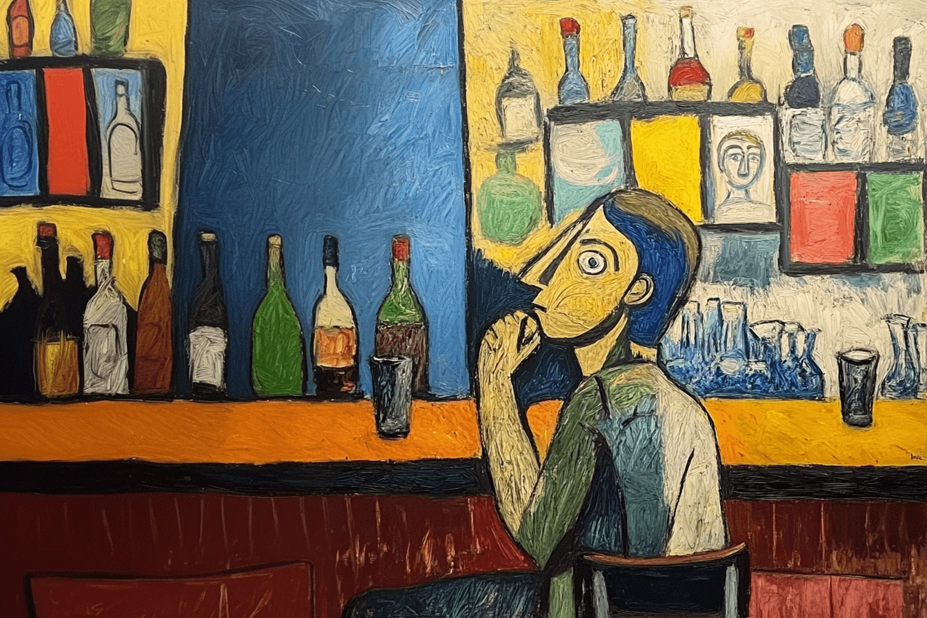 A Picasso style painting.